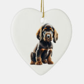 Personalisiert Field Spaniel Puppy Keramik Ornament (Rechts)