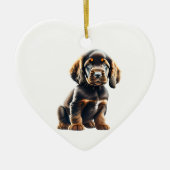 Personalisiert Field Spaniel Puppy Keramik Ornament (Vorne)