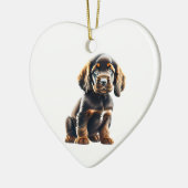Personalisiert Field Spaniel Puppy Keramik Ornament (Links)
