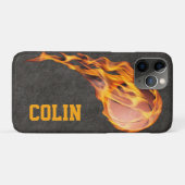 Personalisiert Fiery Basketball Case-Mate iPhone Hülle (Rückseite (Horizontal))