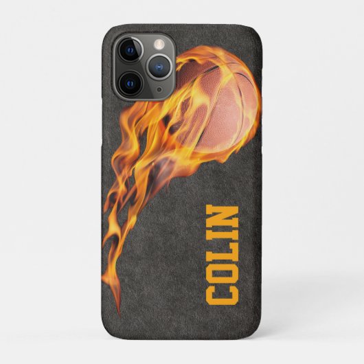 Personalisiert Fiery Basketball Case-Mate iPhone Hülle (Rückseite)