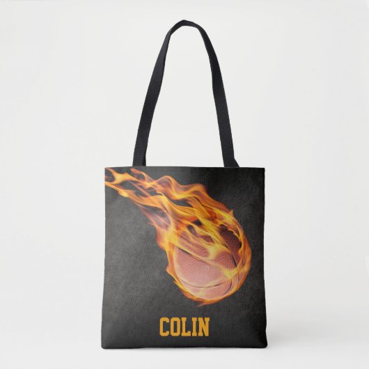 Personalisiert Fiery Basketball Tasche (Vorderseite)