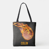Personalisiert Fiery Basketball Tasche (Rückseite)