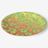 Personalisiert Fiesta Spicy Margarita & Limes Pappteller (Schrägansicht)