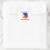 Personalisiert Filipino Kiss Me I'm Mendoza Runder Aufkleber (Tasche)