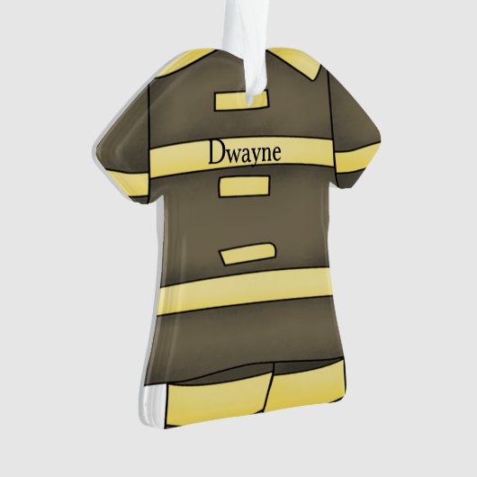 Personalisiert Fireman Uniform Ornament (Vorderseite)