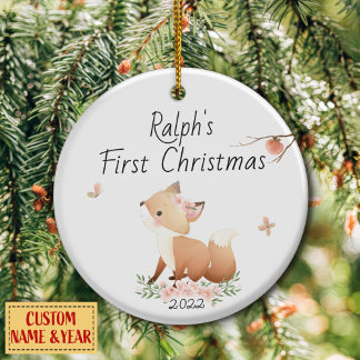 Personalisiert First, Baby's First Christmas Keramik Ornament