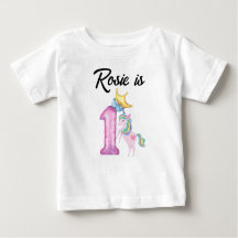 Personalisiert First Birthday Baby T - Shirt