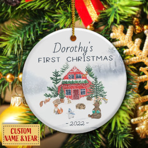 Personalisiert First Christmas Baby Keramik Orname Keramik Ornament