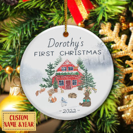 Personalisiert First Christmas Baby Keramik Orname Ornament