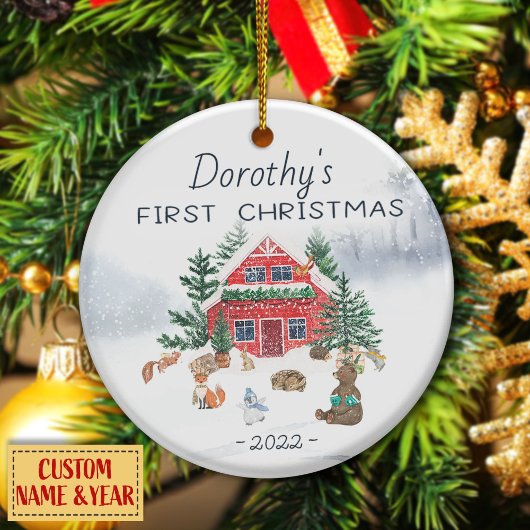 Personalisiert First Christmas Baby Keramik Orname Ornament
