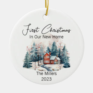 Personalisiert First Christmas Neue Zuhause Waterc Keramik Ornament