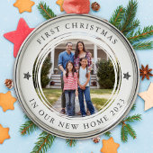 Personalisiert First Christmas New Zuhause Foto Ornament Aus Metall