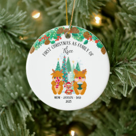 Personalisiert First Christmas Rentier Keramik Ornament