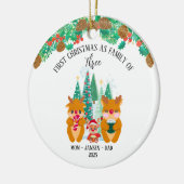 Personalisiert First Christmas Rentier Keramik Ornament (Links)