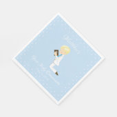 Personalisiert First Communion Blonde Boy Serviette (Ecke)