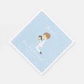 Personalisiert First Communion Brünett Boy Serviette (Ecke)