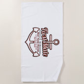 Personalisiert First Mate Anchor Nautical Strandtuch (Vorderseite)