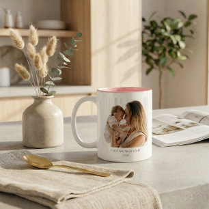 Personalisiert First Mother's Day Mama Baby Foto Zweifarbige Tasse