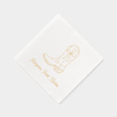 Personalisiert First Rodeo Birthday Gold Napkins Servietten Mit Folie (Rechts)