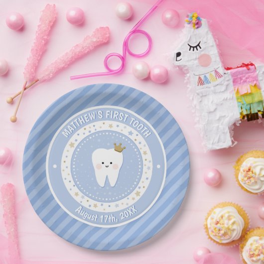 Personalisiert First Tooth Pappteller (Party)