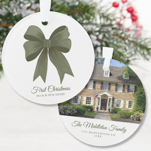 Personalisiert First Zuhause New House Foto Christ Ornament
