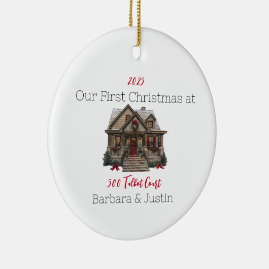 Personalisiert First Zuhause Ornament (Rechts)