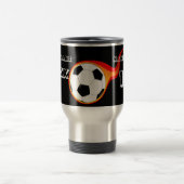 Personalisiert Flame Soccer Tumbler Reisebecher (Mittel)