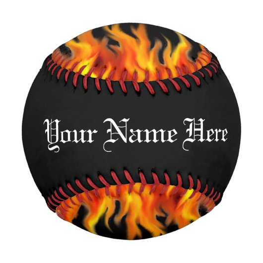 Personalisiert Flaming Baseball (Rückseite)