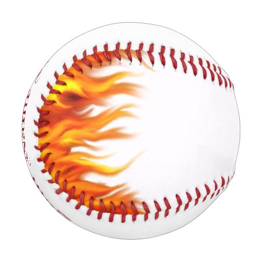 Personalisiert Flaming Baseball (Vorderseite Links)