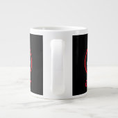 Personalisiert Flaming Mic Jumbo-Tasse (Rückseite)