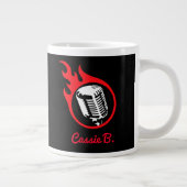Personalisiert Flaming Mic Jumbo-Tasse (Rechts)