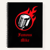 Personalisiert Flaming Mic Notizblock (Vorderseite)