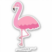 Personalisiert Flamingo Aufkleber (Vorderseite)