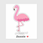 Personalisiert Flamingo Aufkleber (Blatt)
