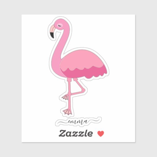 Personalisiert Flamingo Aufkleber (Blatt)