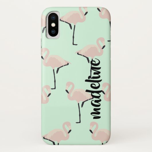 Personalisiert Flamingo Case-Mate iPhone Hülle (Rückseite)