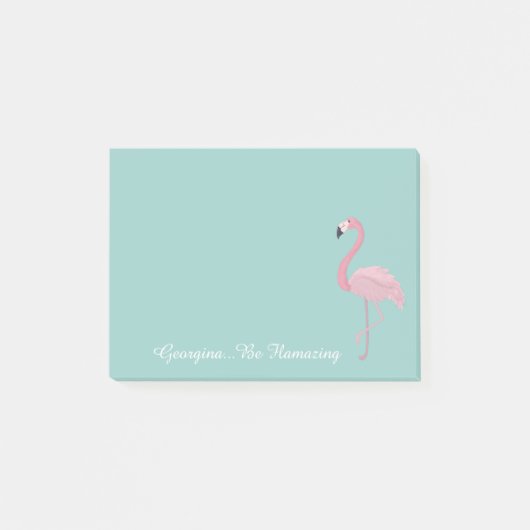 Personalisiert Flamingo | Fantastisch Post-it Klebezettel (Vorderseite)