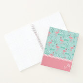 Personalisiert Flamingo Gift Monogram Notizblock (Innenseite)
