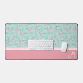 Personalisiert Flamingo Gift Monogram Schreibtischunterlage (Tastatur & Maus)