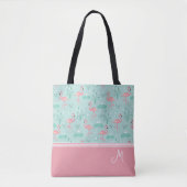 Personalisiert Flamingo Gift Monogram Tasche (Vorderseite)