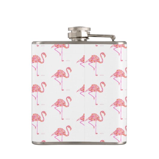 Personalisiert Flamingo Golf Flask Flachmann (Rückseite)