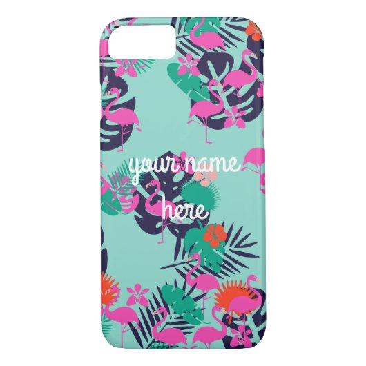 Personalisiert Flamingo iPhone 8/7 Fall Case-Mate iPhone Hülle (Rückseite)