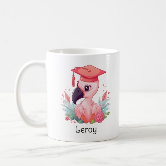 Personalisiert Flamingo Kindergarten Abschluss Kaffeetasse (Links)