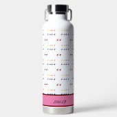 Personalisiert Flamingo Muster farbenfroh Trinkflasche (Vorderseite)