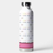 Personalisiert Flamingo Muster farbenfroh Trinkflasche (links)