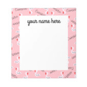 Personalisiert Flamingo Notepad Notizblock (Vorderseite)