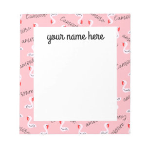 Personalisiert Flamingo Notepad Notizblock