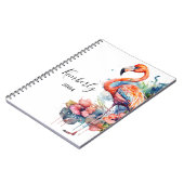 Personalisiert Flamingo Notizblock (Linke Seite)