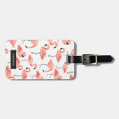 Personalisiert | Flamingo-Party Gepäckanhänger (Vorderseite horizontal)